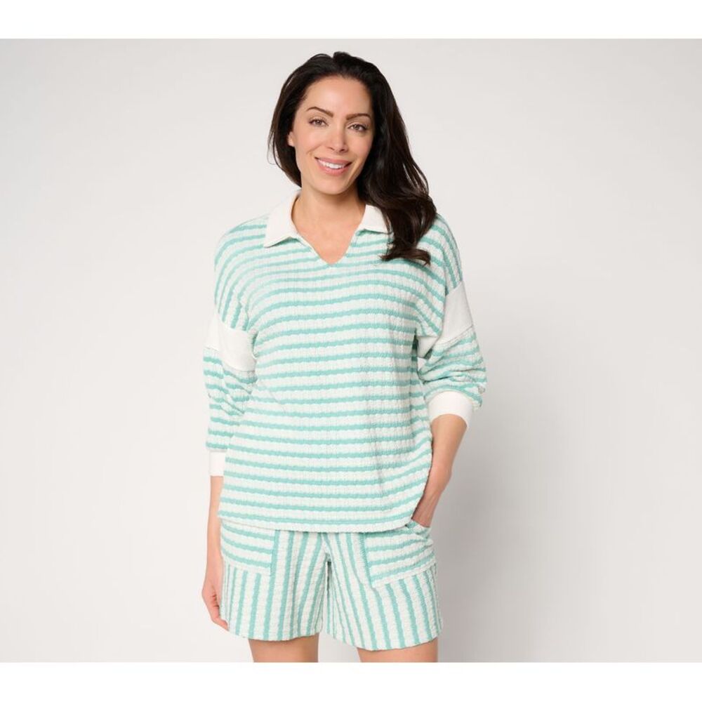 Anybody Women's Top Sz L Make Your Selection: AnyBody Textured Green